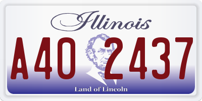 IL license plate A402437