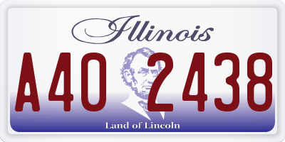 IL license plate A402438