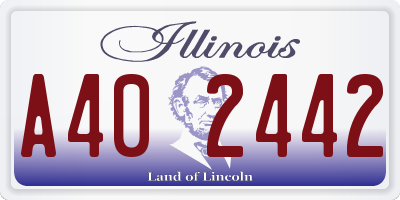 IL license plate A402442