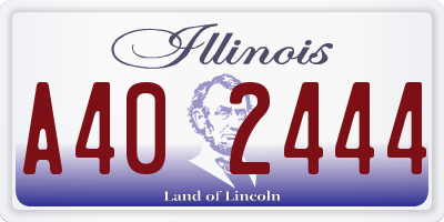 IL license plate A402444