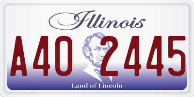 IL license plate A402445