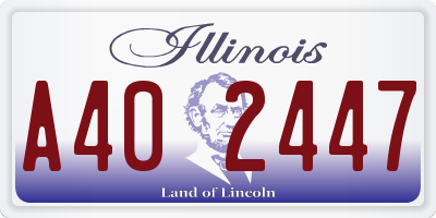 IL license plate A402447