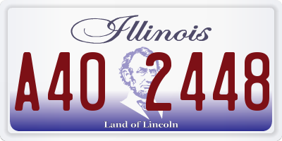 IL license plate A402448