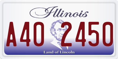IL license plate A402450