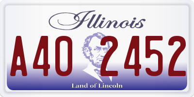 IL license plate A402452