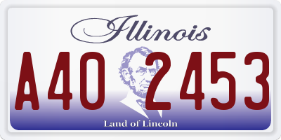 IL license plate A402453