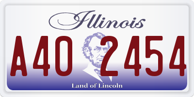 IL license plate A402454