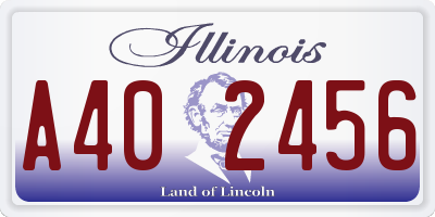IL license plate A402456
