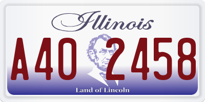 IL license plate A402458