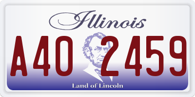 IL license plate A402459