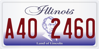 IL license plate A402460