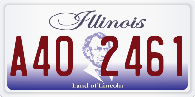 IL license plate A402461