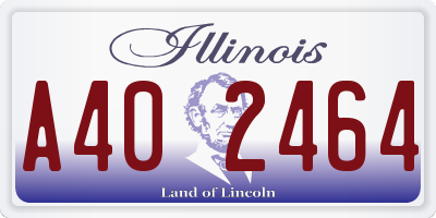 IL license plate A402464
