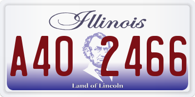 IL license plate A402466