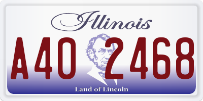 IL license plate A402468