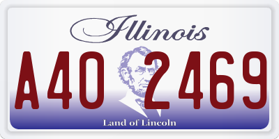 IL license plate A402469