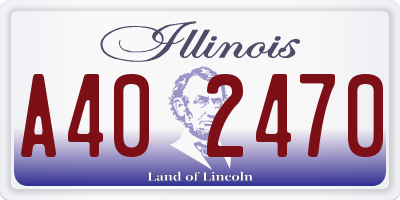 IL license plate A402470
