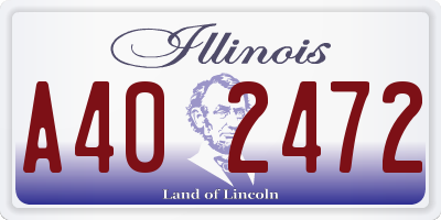 IL license plate A402472