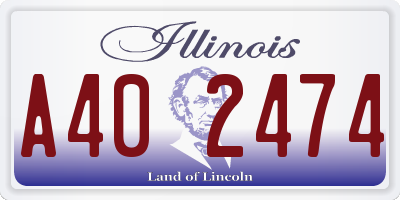 IL license plate A402474