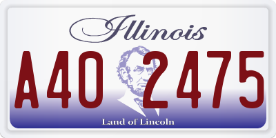 IL license plate A402475