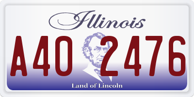 IL license plate A402476
