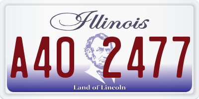 IL license plate A402477