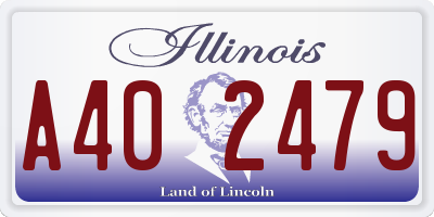 IL license plate A402479