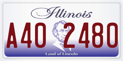 IL license plate A402480