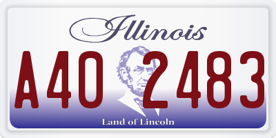 IL license plate A402483