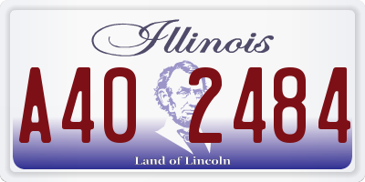 IL license plate A402484