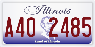 IL license plate A402485