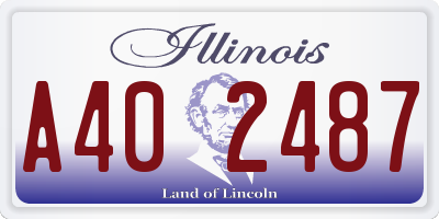 IL license plate A402487