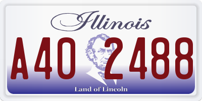 IL license plate A402488