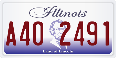 IL license plate A402491