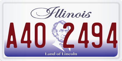 IL license plate A402494