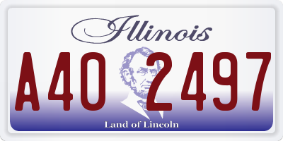 IL license plate A402497