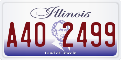 IL license plate A402499