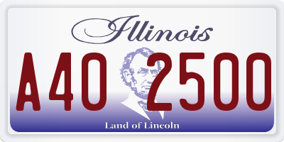 IL license plate A402500