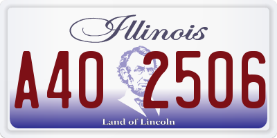 IL license plate A402506
