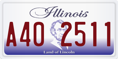 IL license plate A402511
