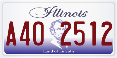 IL license plate A402512