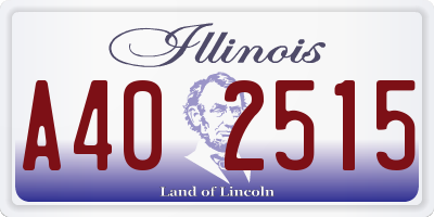 IL license plate A402515