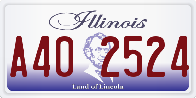 IL license plate A402524