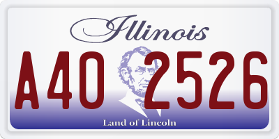 IL license plate A402526
