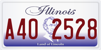 IL license plate A402528