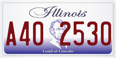 IL license plate A402530