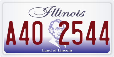 IL license plate A402544