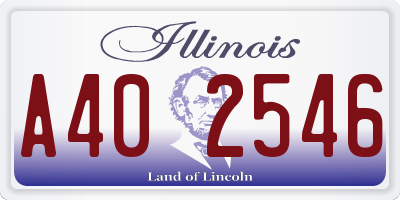 IL license plate A402546