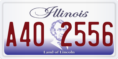 IL license plate A402556