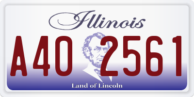 IL license plate A402561